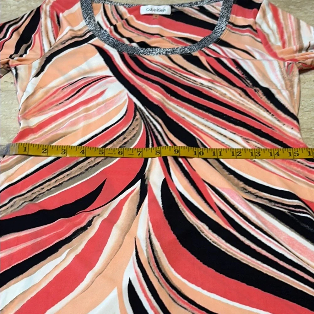 Calvin Klein Multicolor Striped Dress-NWOT-Excellent Condition - Picture 7 of 14